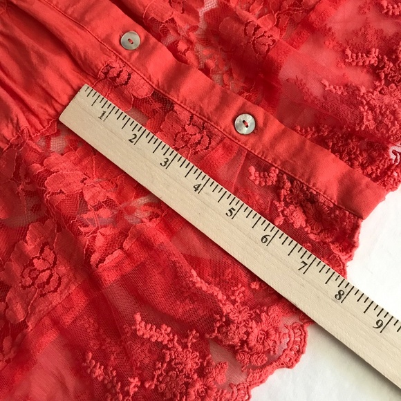 ROAMANS Lace Embroidered Tunic Babydoll Rayon Coral Women’s Plus Size 14W 1X - Picture 14 of 16